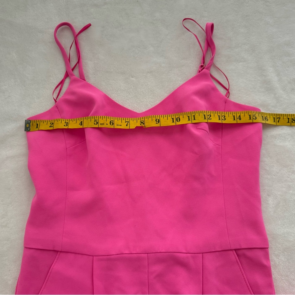 Trina Turk Zadie Jumpsuit in Flamingo Hot Pink NWT Size 2 Barbie Statement Y2K - Picture 13 of 15